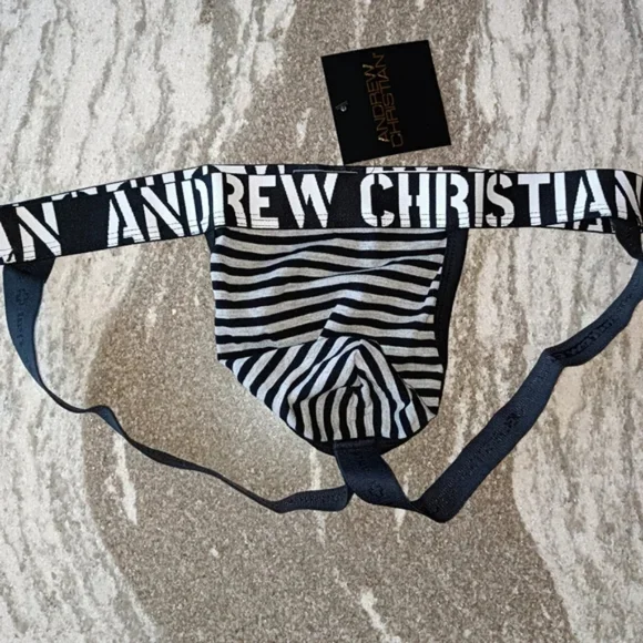 🔥 Andrew Christian Men's Prison Jockstrap Underwear New Size Medium - Picture 1 of 3